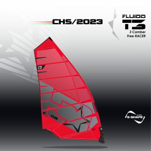 windsurfing plachta - freerace, Fluido,  3 camber , Challengers sails