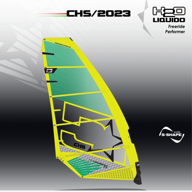 windsurfing plachta -  freeride, H2O Liquido, 0 camber ,Challengers sails