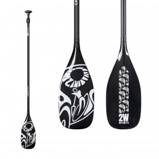 2W sports carbon paddle, 100% full carbon, 2-piece